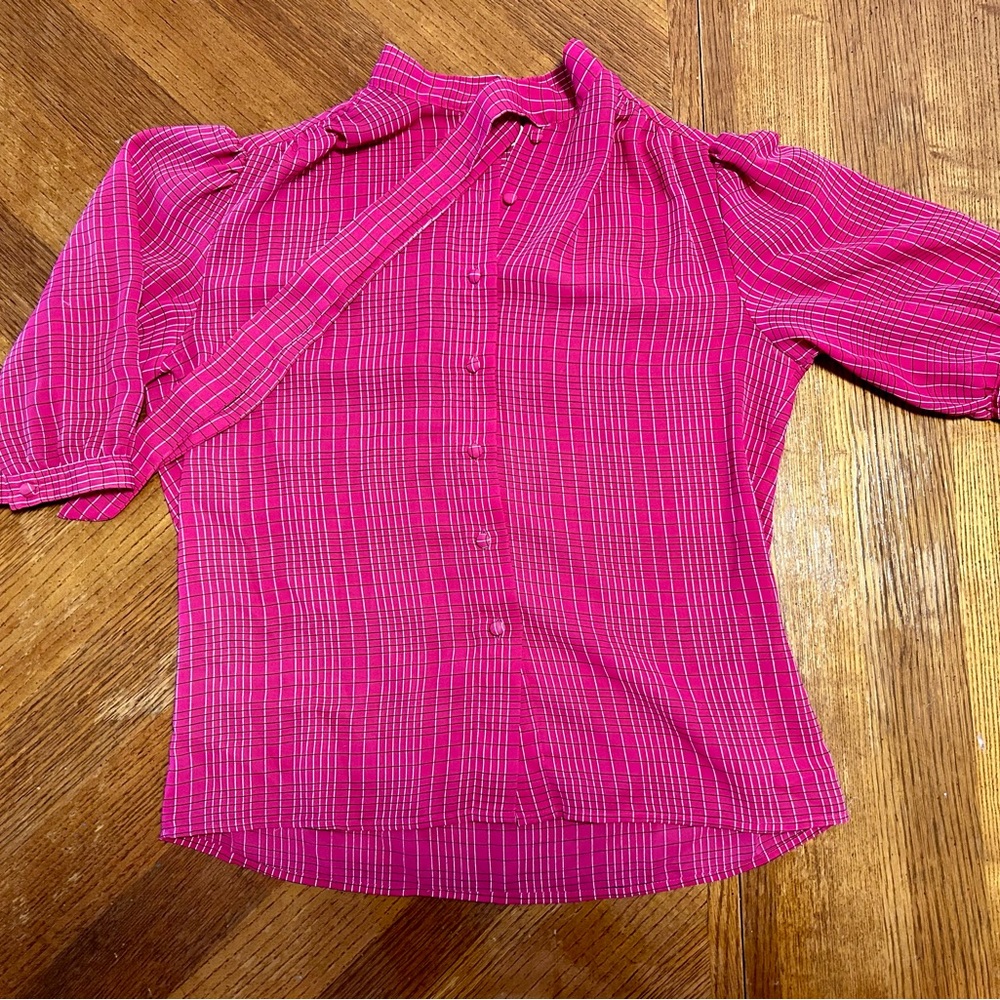 PRETTY IN PINK vintage Josephine blouse - SIZE 10